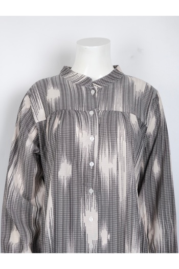 MUSTÜN Judge Collar Woven Shirt