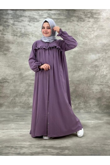 esmacamoda Lilac Color Girl's Testetür Dress Ferace