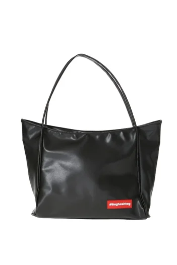 Baghashtag Black Soft Leather Zipper Bag