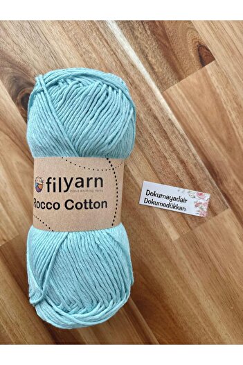 Filyarn Rocco Cotton Koton Pamuk 100 Gr Punch Amigurumi El Örgü İpliği-Mavi Renk