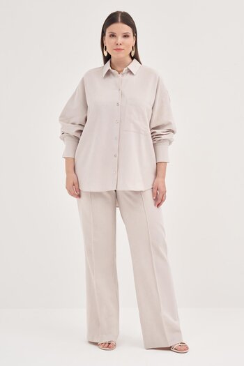 MYLİNE Linen Shirt with Pockets