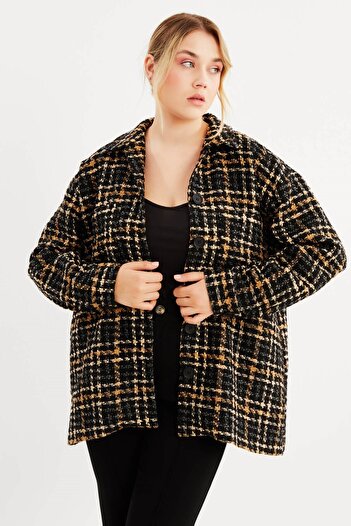 MYLİNE Checkered Tweed Jacket