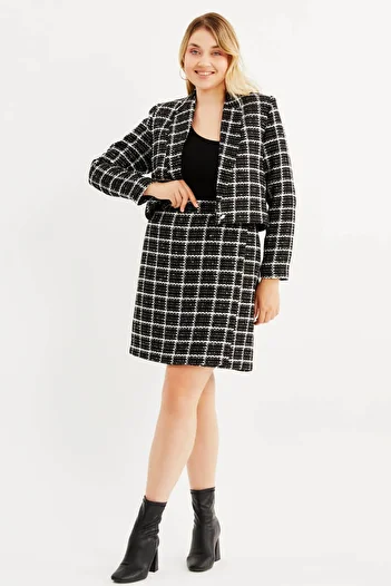 MYLİNE Lined Blazer Tweed Jacket