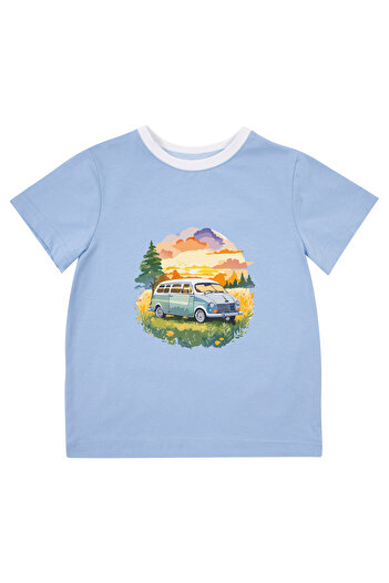 Mavipink Αγόρι Caravan Sunset Blue Χρώμα κοντομάνικο μπλουζάκι
