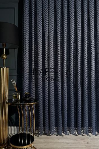 LisabellaHome Versalux Tulle Curtain Anthracite Gray (1X3 Tight Pleat Stitching)