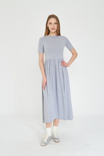 SevdeUgur Gray Basic Loot Leviç 100% Cotton Top Dress