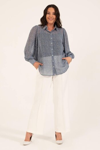 MYLİNE Flowy Chiffon Shirt