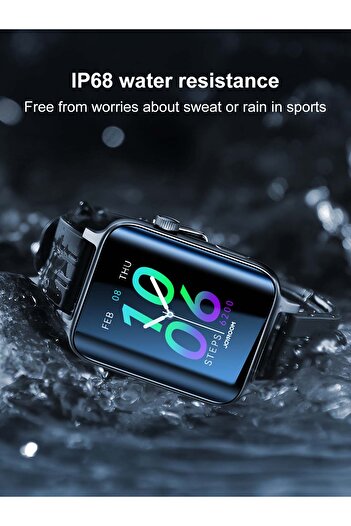 Joyroom JR-FT6 Waterproof IP68 Smartwatch With Silicone Black Strap Answer/Make Call