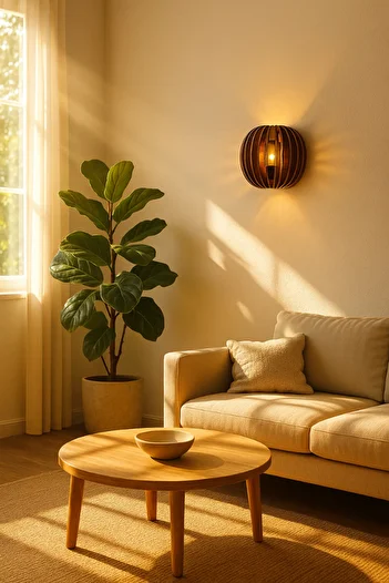 hü ma tasarım ve aksesuar Bombe Model Cheapest Wooden Reflection Daylight Sconce Chandelier Rustic Nordic Sconce