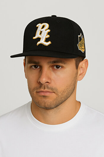 CosmoOutlet Lpl Embroidered Forever Embroidered Adjustable from Behind Black Color Hip Hop Basket Men's Hat