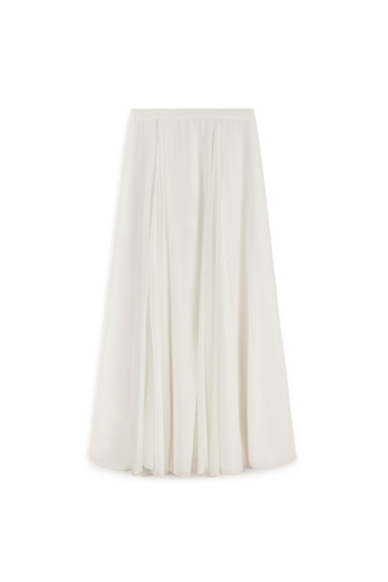 praye White Chiffon Tulle Skirt