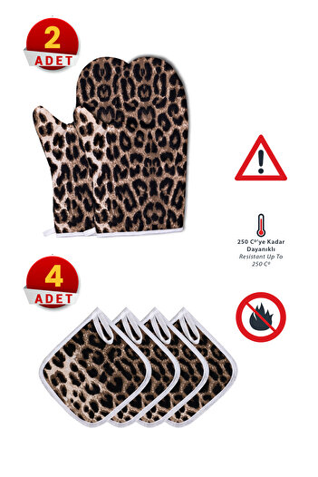 Morlay 6 Pieces of 2 Oven, 4-Piece Pots and Kitchenware Set 220 Degree Heat Resistant