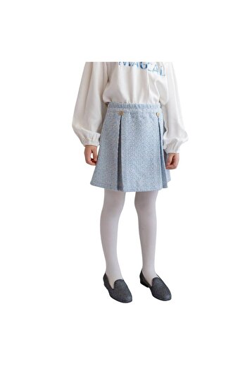 Zeyland Girl's Pleated Tweed Skirt
