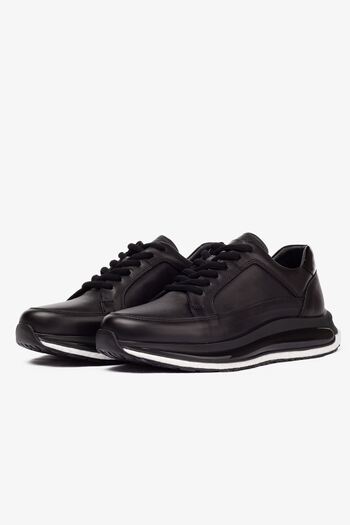 Barmea Erkek Sneaker Ayakkabı Hakiki Deri - 2401 Siyah MLK005
