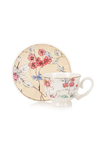 LC Waikiki LCW HOME Karişik Çiçek Baskılı 2 Kişilik Porselen Kahve Fincan Takımı 90 Ml T T