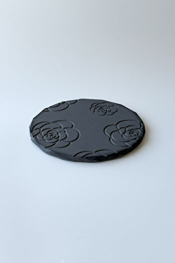 sin istanbul Rose Patterned Round Trivet Anthracite