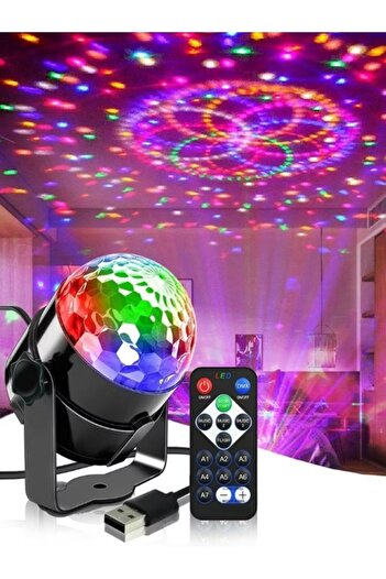 Shisa Home 1 ADET ABS kristal uzaktan kumandalı braketi ile yedi renkli dönen sahne,projeksiyon ışığı(87)