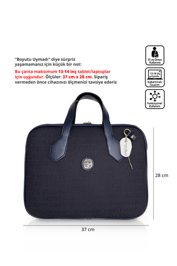 westbag Ταμπλέτα & Laptop & Χαρτοφύλακας από συνθετικό δέρμα Navy Blue 14 ιντσών