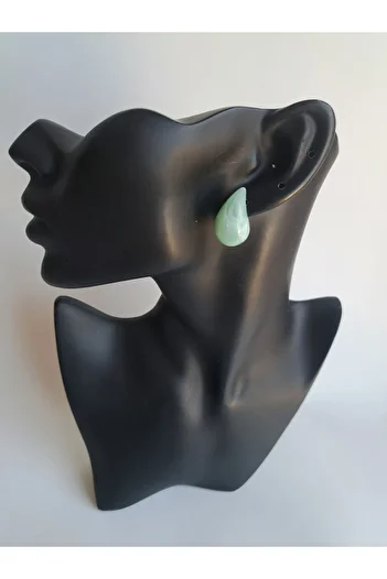 BHR AKSESUAR Green Drop Earrings