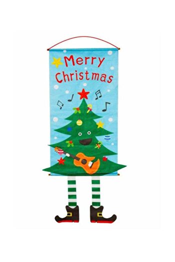 COOYA Hangable Christmas decoration picture,non-woven,for window display,party decoration,115x40 cm