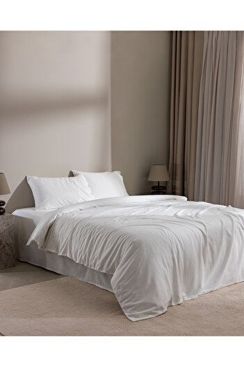 Madame Coco Eolya Double 100% Cotton Chambre Duvet Cover Set - White