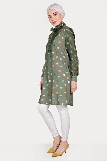 Alvina Tule Detail Pointed Tunic 40503