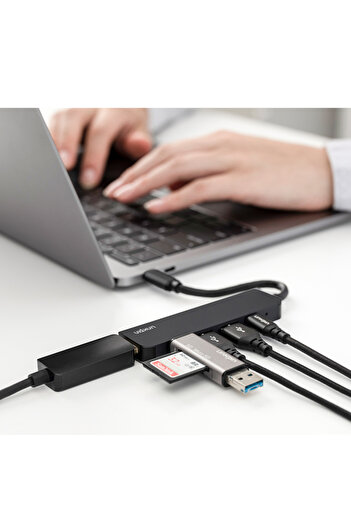Linkpin 5 in 1 USB C Hub 4K@60Hz Type C to HDMI USB2.0 Port PD60W Power Delivery SD/TF Card Slot Reader