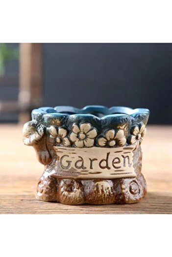 Generic Small Ceramic Cactus Planter 6 8.5cm Unique Design Pot for Succulents, Home or Office