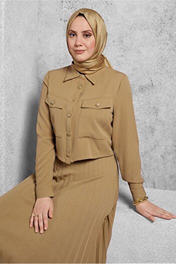 Alvina 45170 Model Pleated Skirt Set