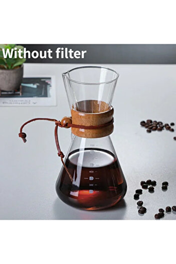Choice 600ml Not filter Hand Glass Coffee Kettle with Stainless Steel Filter Drip Brewing Hot Brewer Coffee