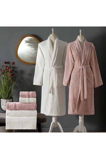 Taç Bliss Pure Cotton Οικογενειακό Σετ Πούδρα Εκρού