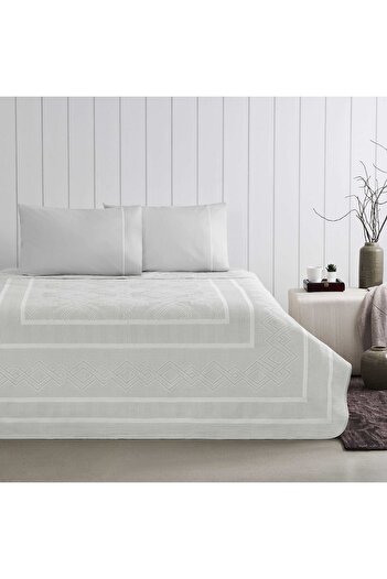 Taç Gray Jacquard Anette Double Pique Set