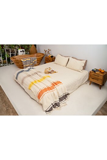 Rikka Home 100% Cotton Double Muslin Summer Blanket 210X225 Soft, Lightweight, Breathable, Double Sided