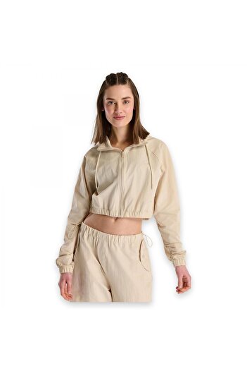 New Balance Wnj1523 Nb Lifestyle Women Jacket Beige Women's Jacket
