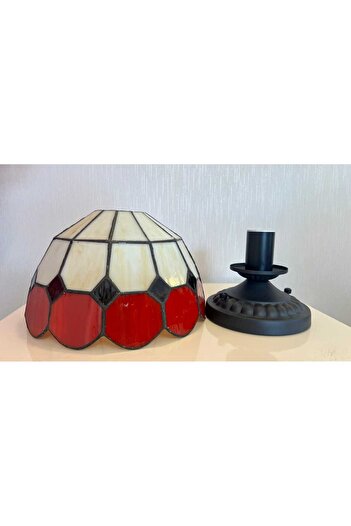 yüceeller Tavan vitray avize 30cm (12") kırmızı