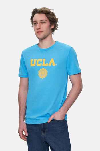UCLA Ανδρικό μπλουζάκι GAYLEY Blue Crew Neck με στάνταρ εφαρμογή