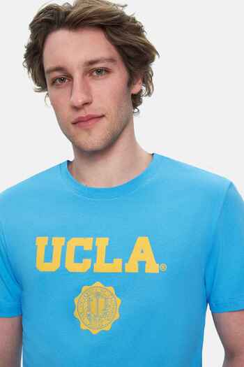 UCLA Ανδρικό μπλουζάκι GAYLEY Blue Crew Neck με στάνταρ εφαρμογή