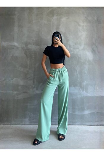 solena sln Women's Elastic Waist Comfortable Pants