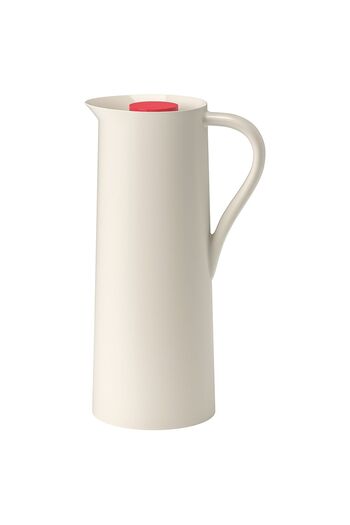 IKEA BEHÖVD Vacuum flask, beige/red, 1 l