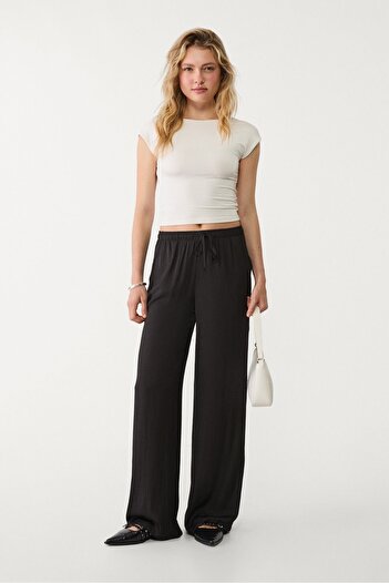 Stradivarius Flowing satin trousers