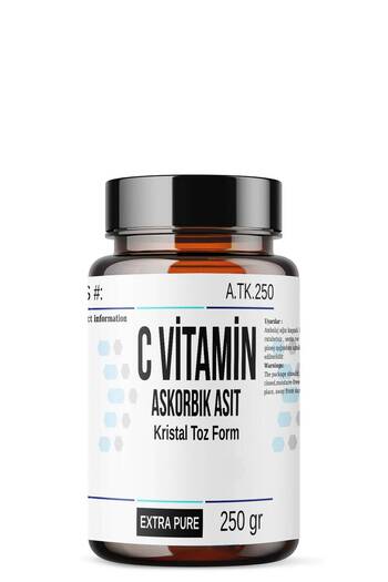 Aromel Vitamin c 250 gr |   Ascorbic acid |   Europe,extra pure |   Edible powder form