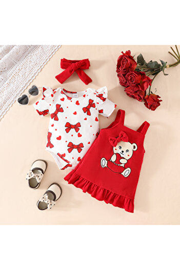nannie Red Girls 3 Piece Outfit Alexia - 6-9 months