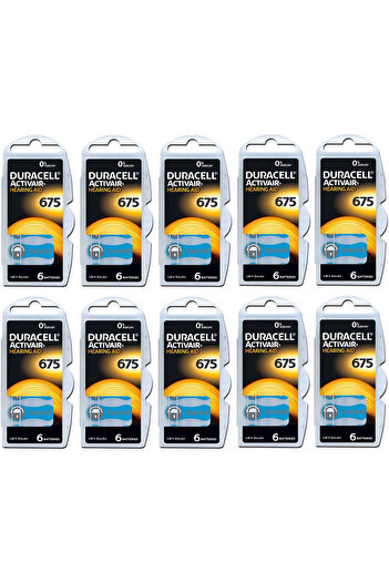Duracell Duracell 60-Pieces (675 Size) Activair (PR44) Zinc-Air 1.45V 0% Mercury Hearing Aid Batteries