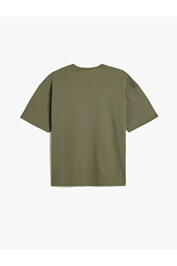 Koton Μπλουζάκι Basic Crew Neck από βαμβακερό ύφασμα με κοντό μανίκι