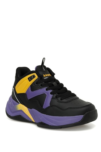 Kinetix ASTERO J 3PR Black Boys' Basketball Shoes