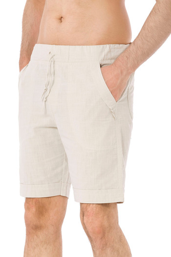 TCT TEKSTİL Men's Linen Bermuda Shorts - 5010
