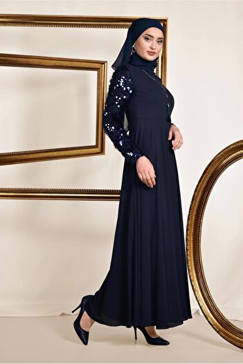 Alvina Sleeve Pul Payet and Fringed Dress 4891