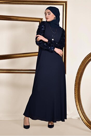 Alvina Sleeve Pul Payet and Fringed Dress 4891