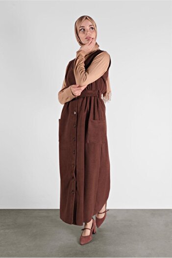 Alvina Buttoned Velvet Gile 41146