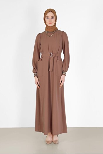 Alvina BANDED DRESS WITH ELASTIC CUFFS 42281